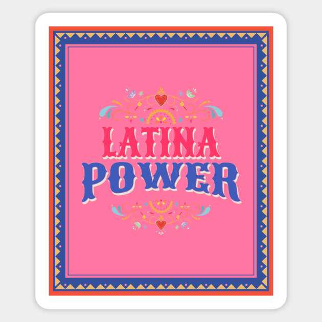 Latina Power Sticker by Tip Top Tee's